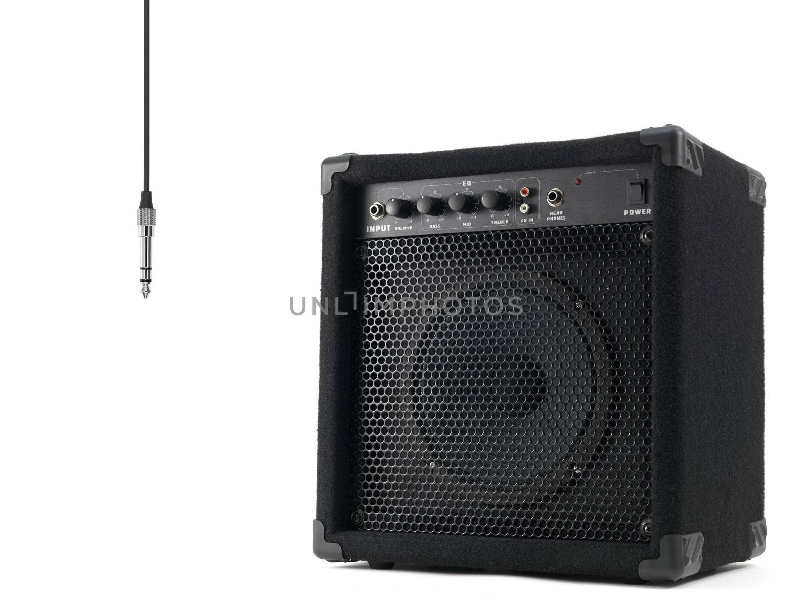 Musical equipment isolated against a plain background