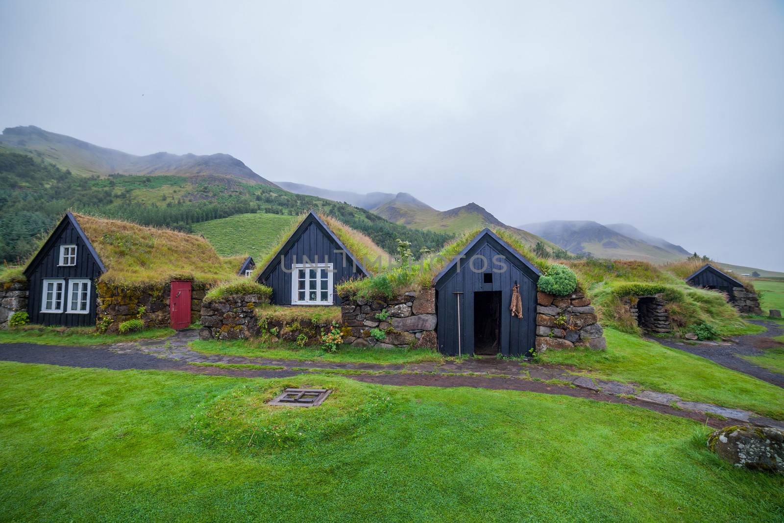 traditional icelandic house by maxoliki