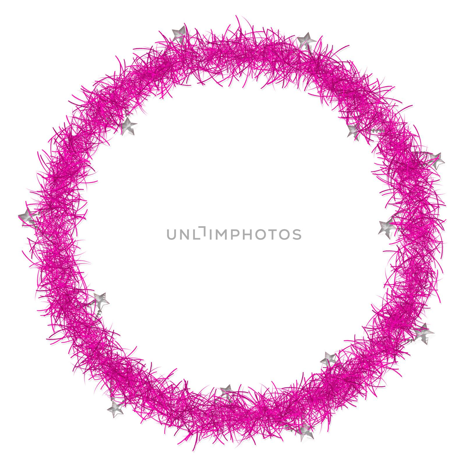 pink christmas tinsel texture background blank for text