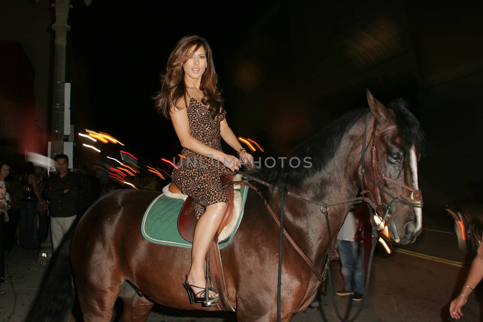 Kerri Kasem and her horse "Playboy" arriving on Sunset Blvd. at the In Touch Pets and their Stars Party with her horse "Playboy," Cabana Club, Hollywood, CA 09-21-05