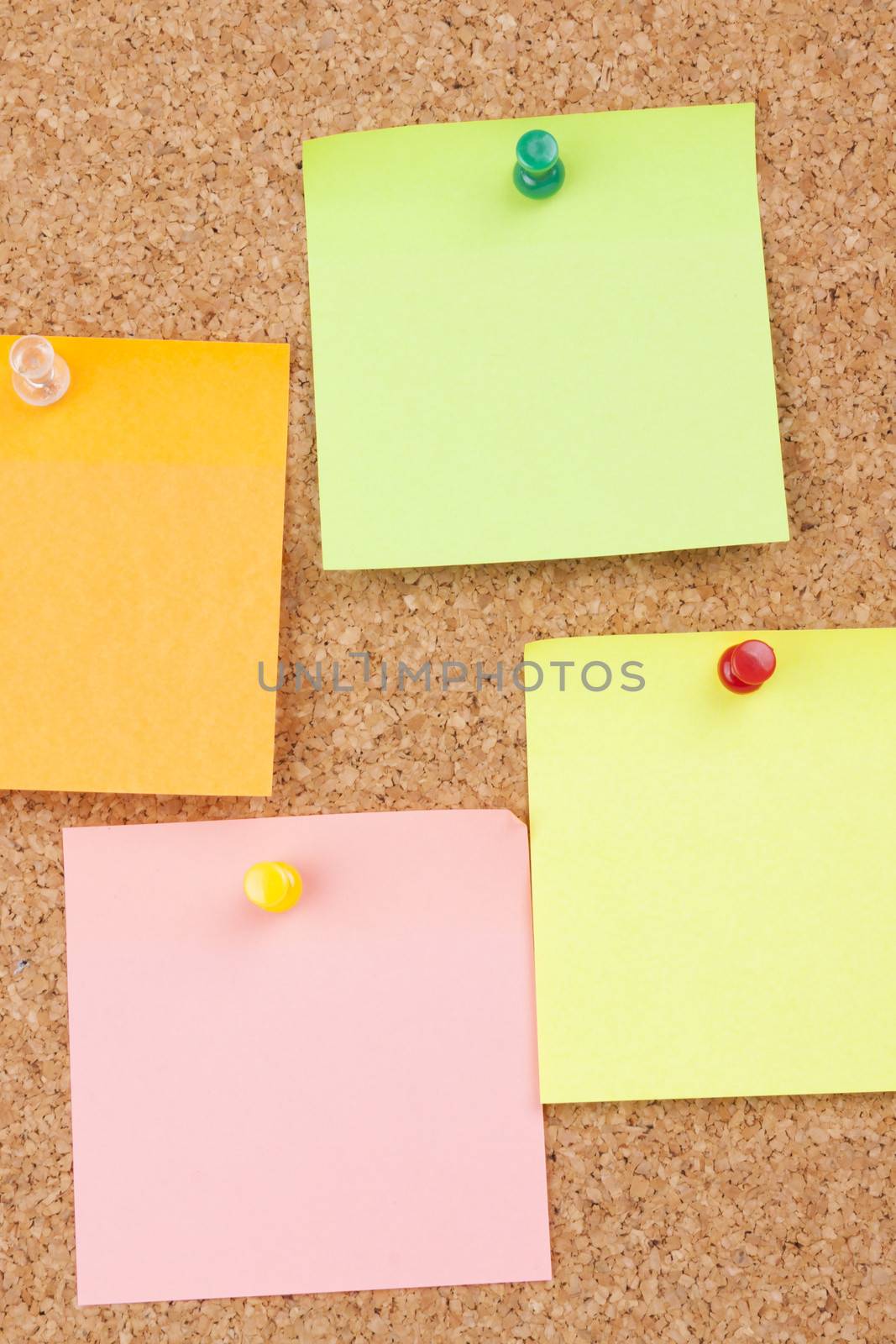 Post It Notes On Cork Board