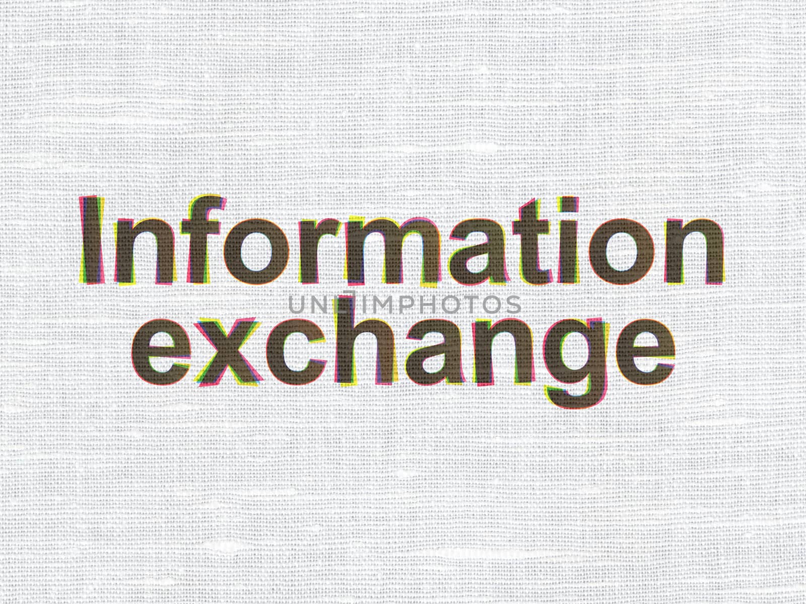 Data concept: Information Exchange on fabric texture background by maxkabakov