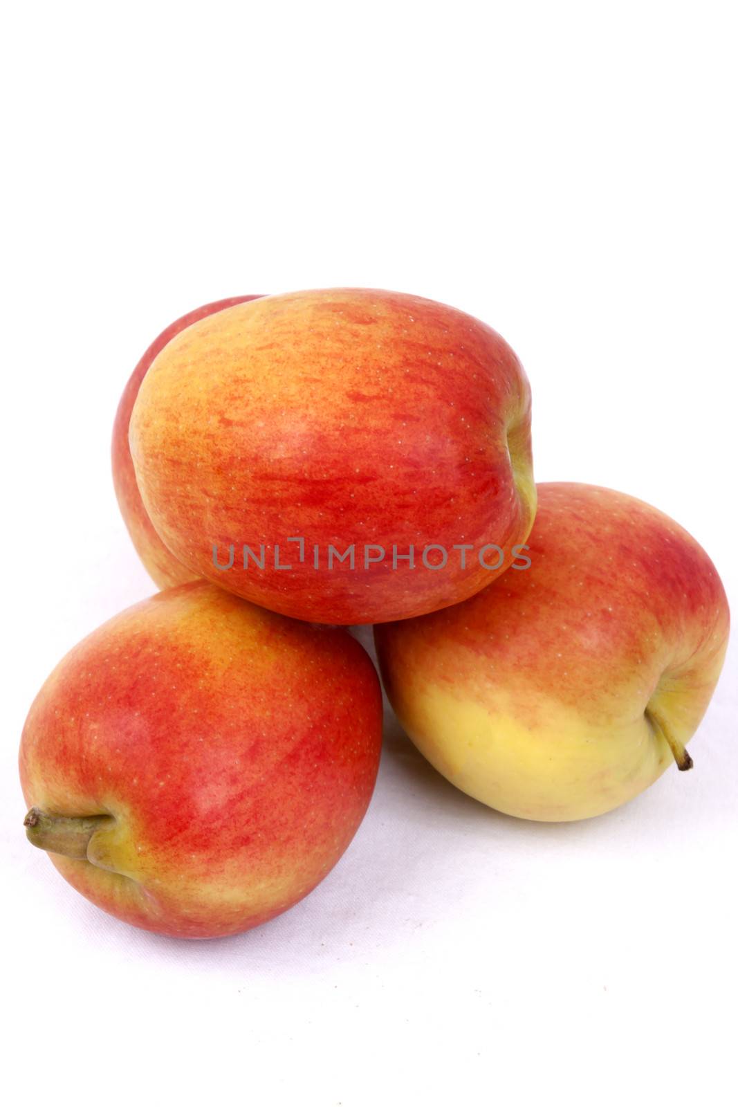 Red apples  isolated on white background.