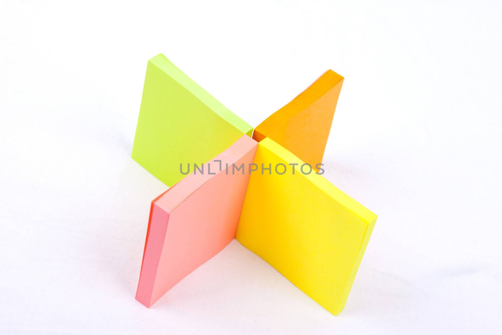 Sticky Notes Cube isolated on a white background