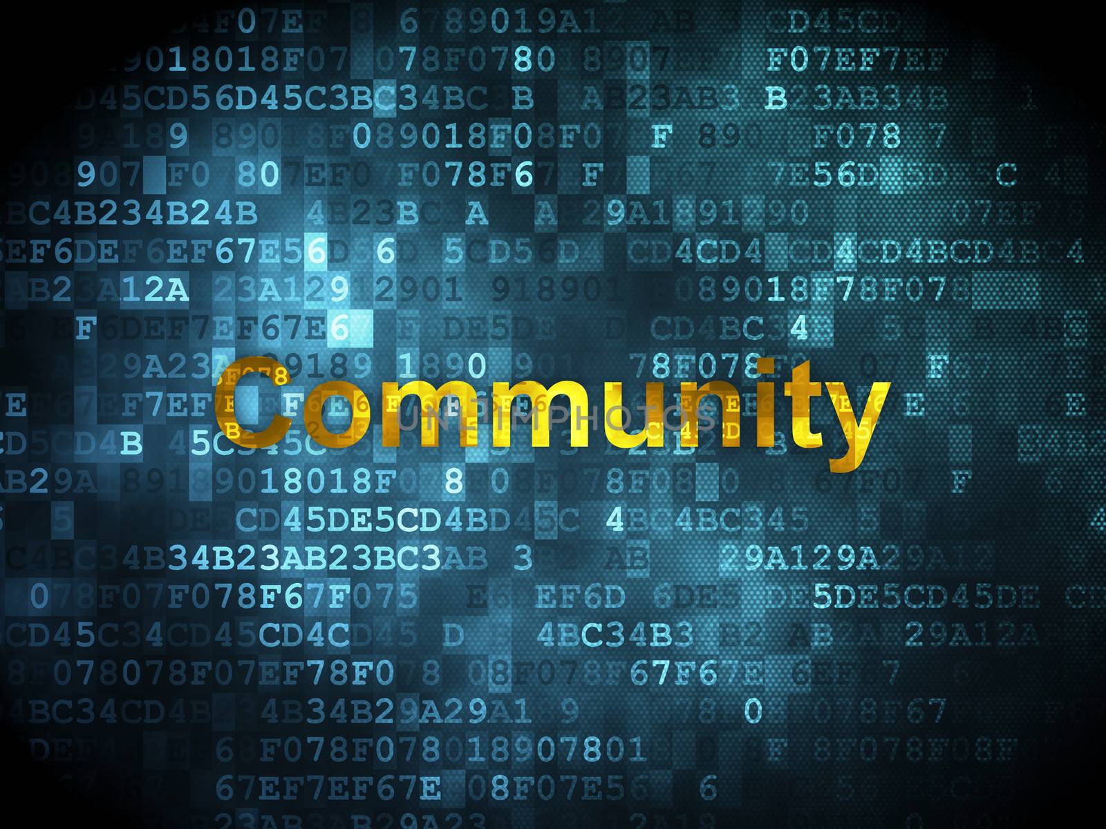 Social network concept: Community on digital background by maxkabakov