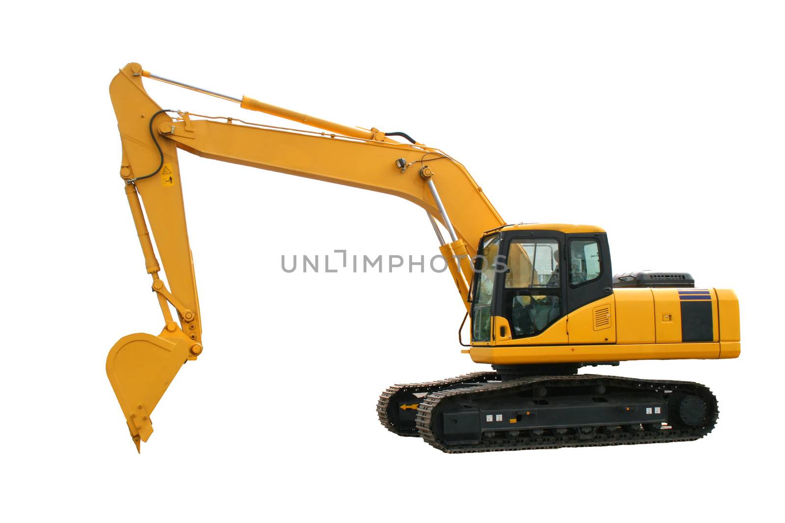 Excavator isolated over white background