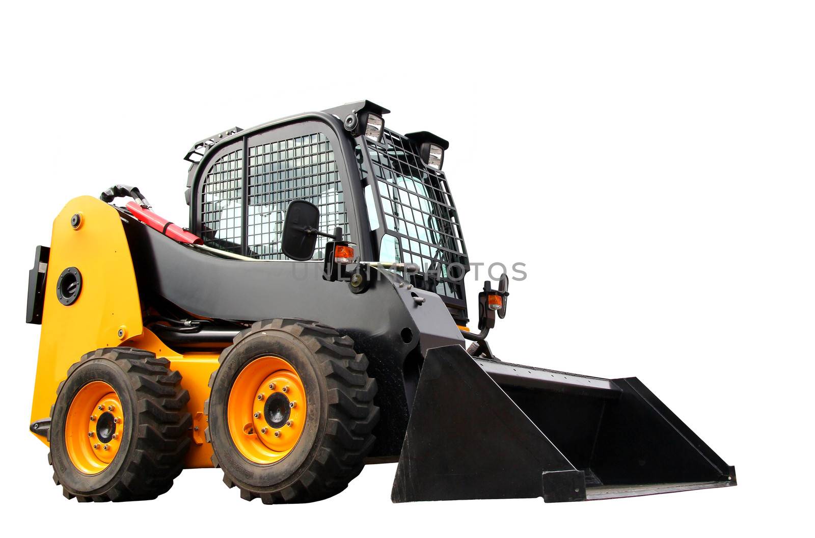 Skid steer loader isolated over white background