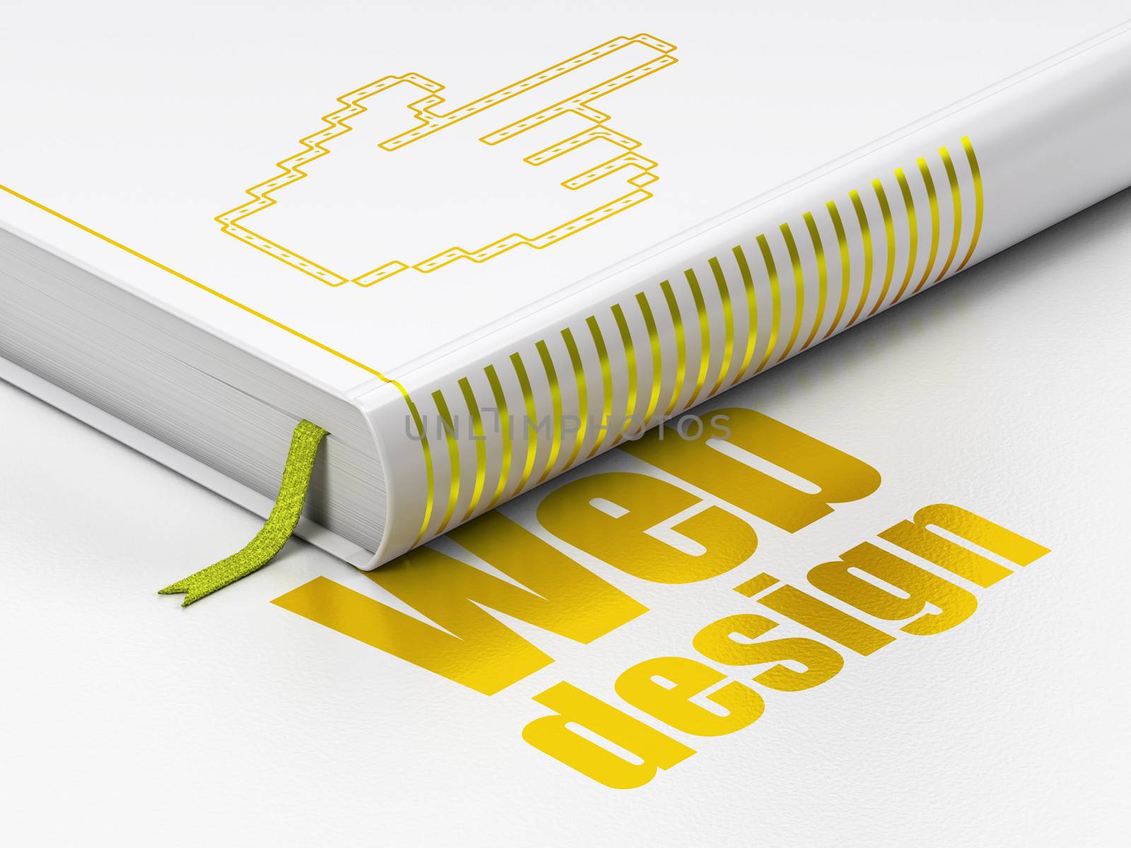 Web design concept: book Mouse Cursor, Web Design on white background by maxkabakov