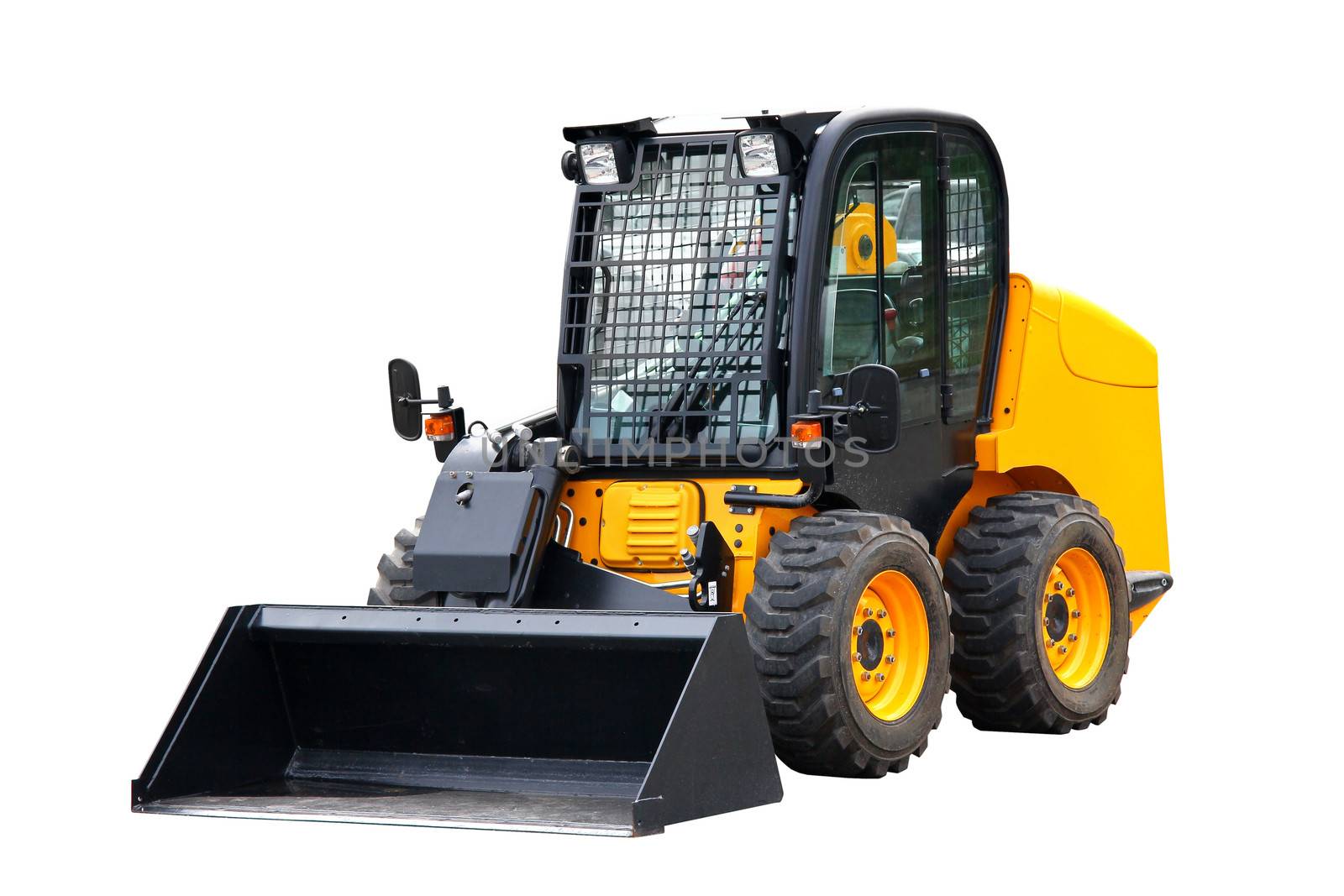 Skid steer loader isolated over white background