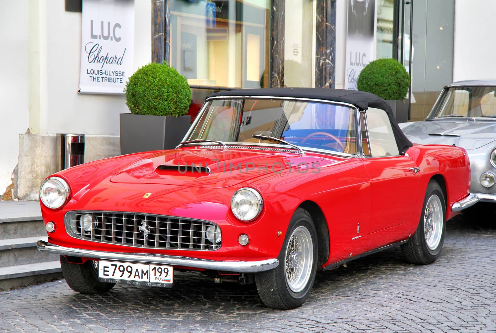 MOSCOW, RUSSIA - JUNE 3: Italian motor car Ferrari 250GT competes at the annual L.U.C. Chopard Classic Weekend Rally on June 3, 2012 in Moscow, Russia.