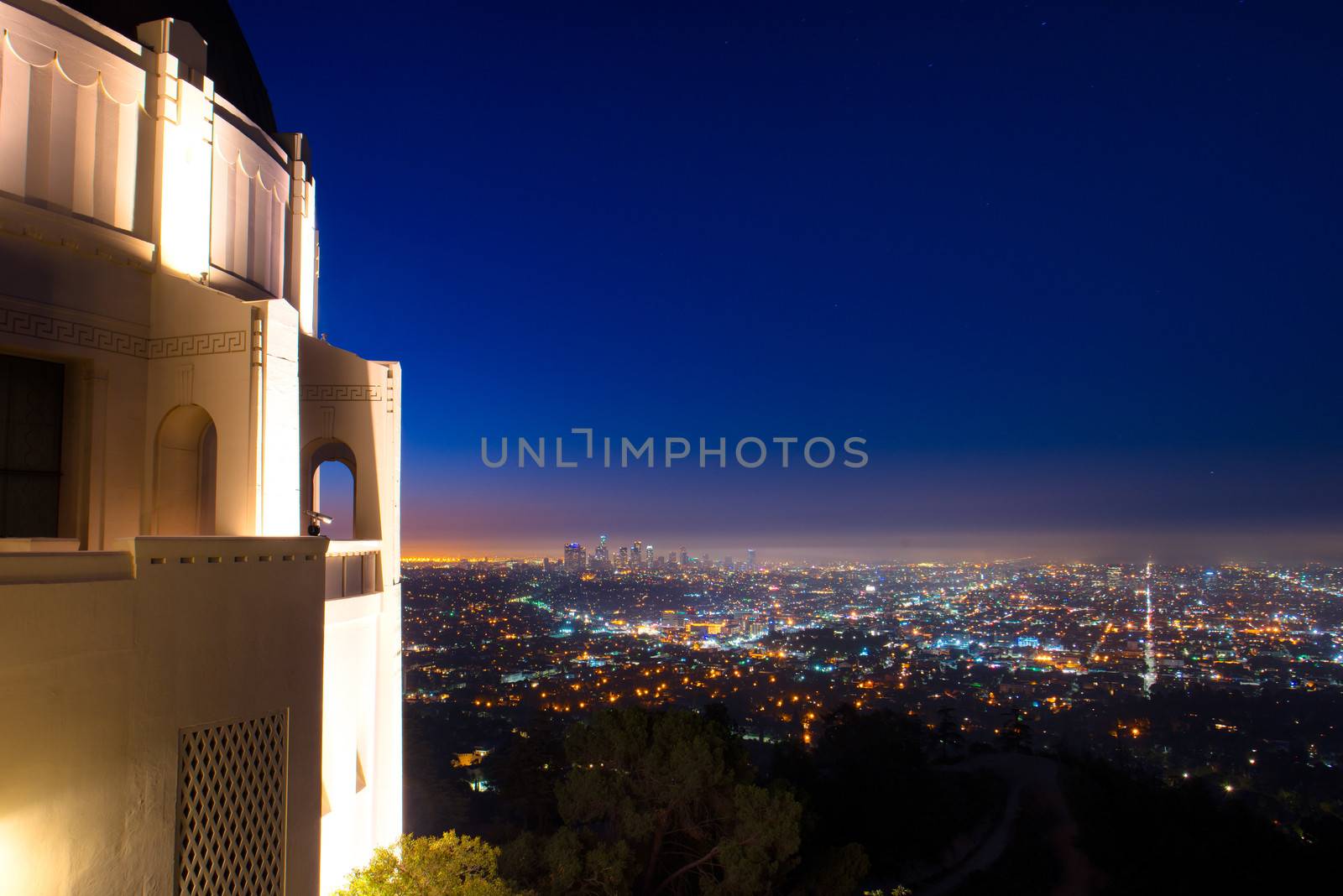 City of Los Angeles as seen from the Griffith Observatory at night, Los Angeles County, California, USA