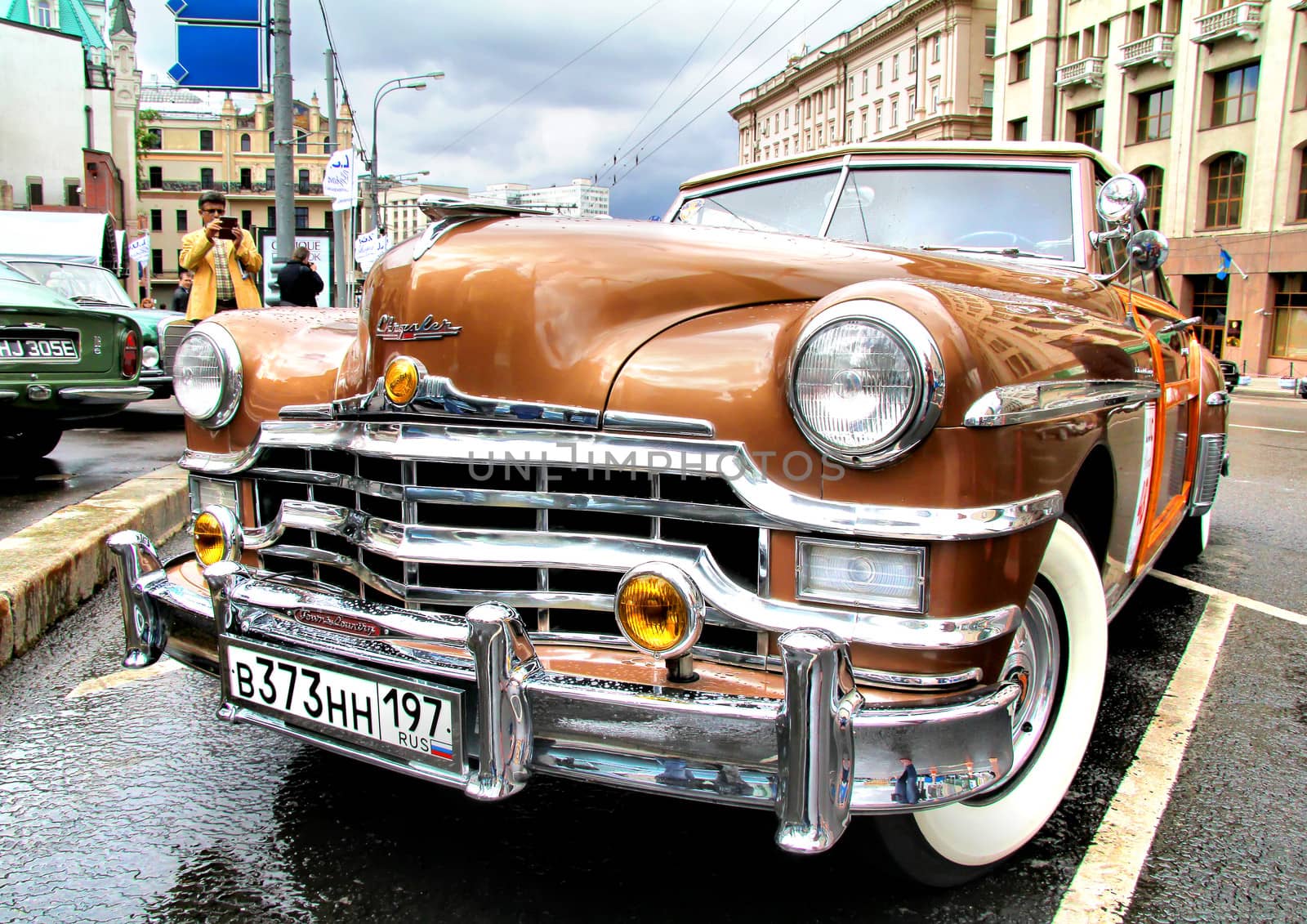 MOSCOW, RUSSIA - JUNE 3: American motor car Chrysler Town & Country competes at the annual L.U.C. Chopard Classic Weekend Rally on June 3, 2012 in Moscow, Russia.