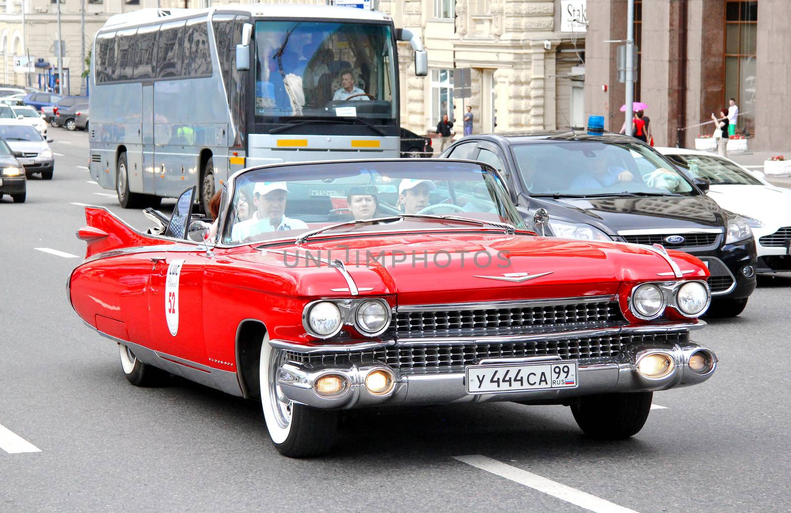 MOSCOW, RUSSIA - JUNE 2: American motor car Cadillac Eldorado competes at the annual L.U.C. Chopard Classic Weekend Rally on June 2, 2013 in Moscow, Russia.