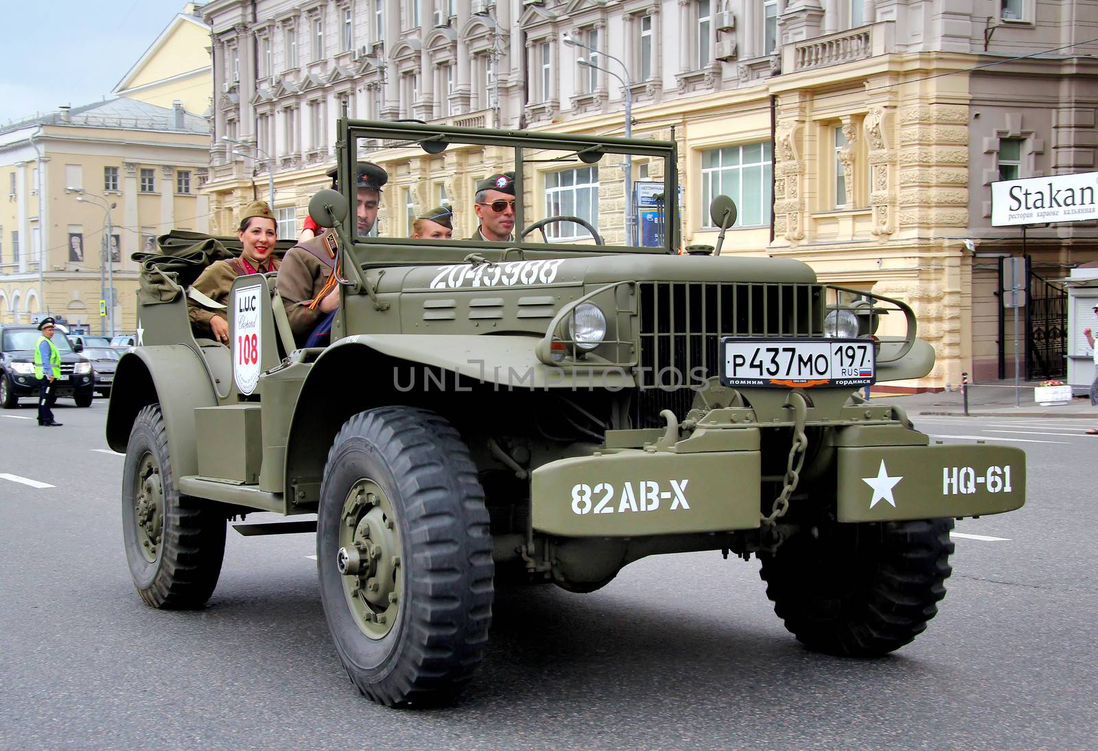 MOSCOW, RUSSIA - JUNE 2: American command car Dodge WC-57 competes at the annual L.U.C. Chopard Classic Weekend Rally on June 2, 2013 in Moscow, Russia.