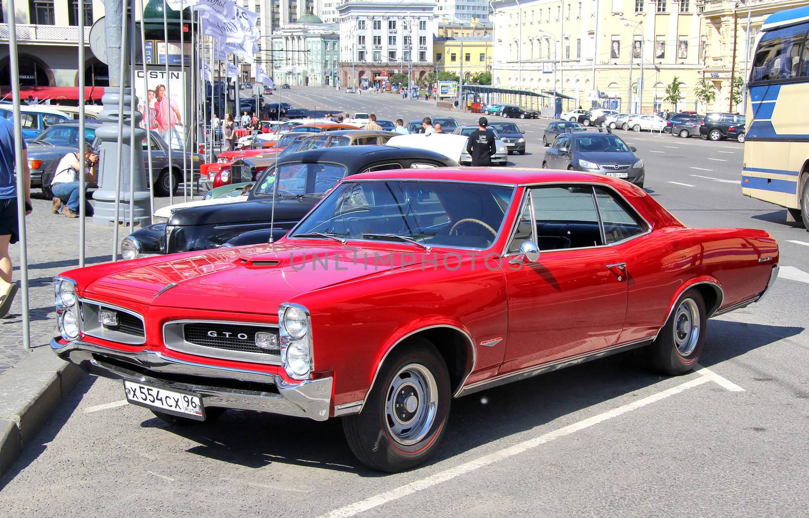 MOSCOW, RUSSIA - JUNE 2: American motor car Pontiac GTO competes at the annual L.U.C. Chopard Classic Weekend Rally on June 2, 2013 in Moscow, Russia.