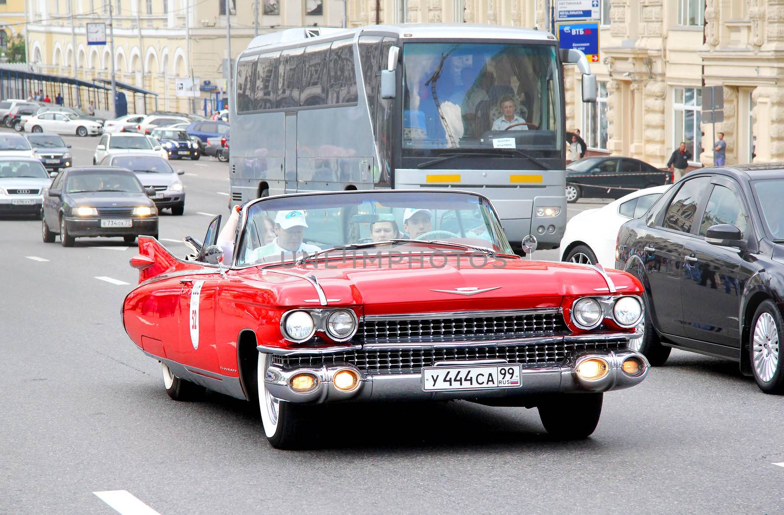 MOSCOW, RUSSIA - JUNE 2: American motor car Cadillac Eldorado competes at the annual L.U.C. Chopard Classic Weekend Rally on June 2, 2013 in Moscow, Russia.