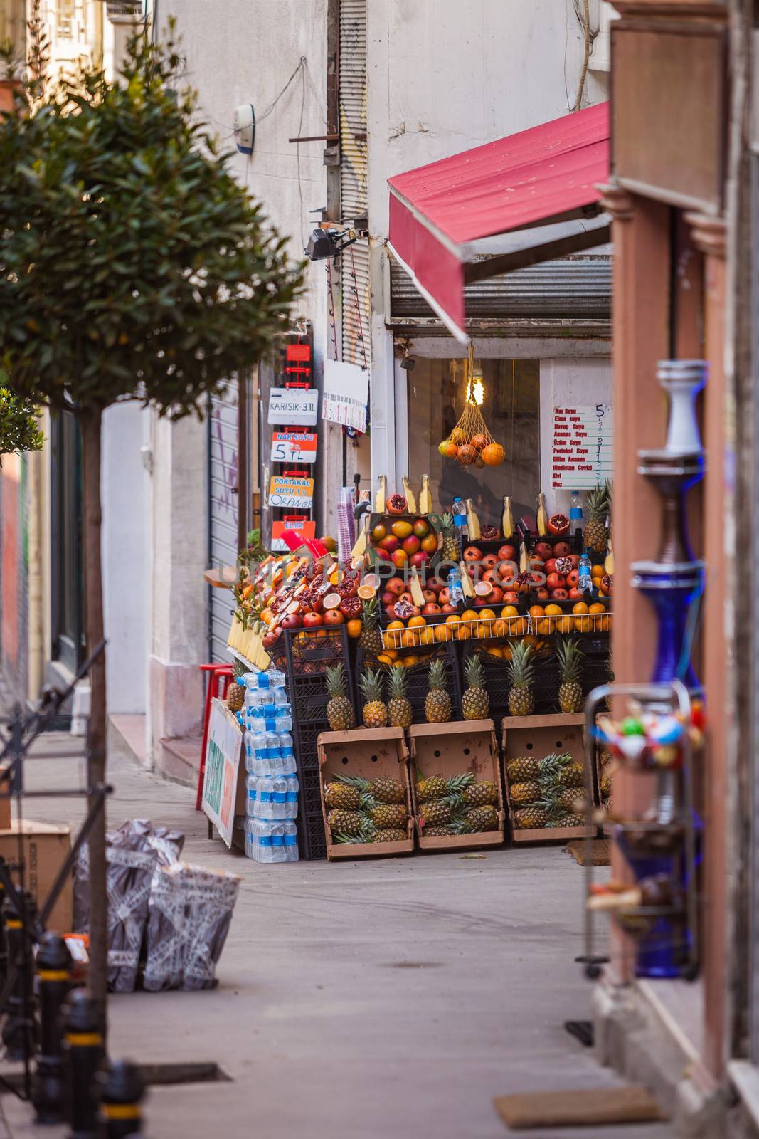 Fruit Stand in the Galata Neighborhood of Istanbul