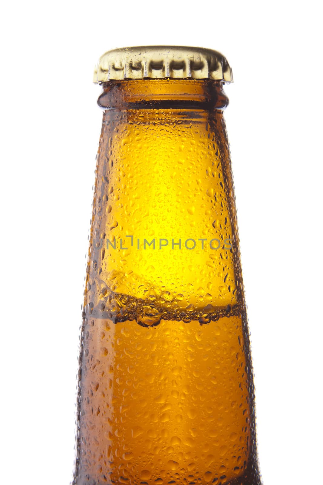 Bottle of beer with droplets