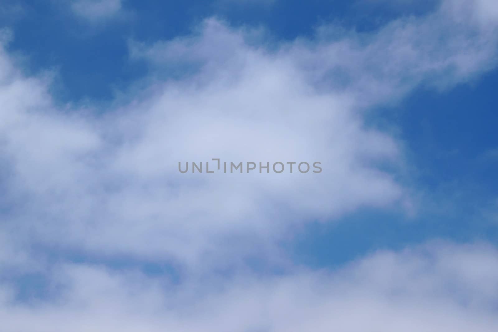 Background shot of a blue sky with white clouds.