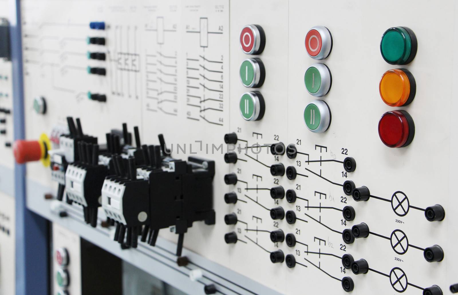 Control panels in an electronics lab by HD_premium_shots