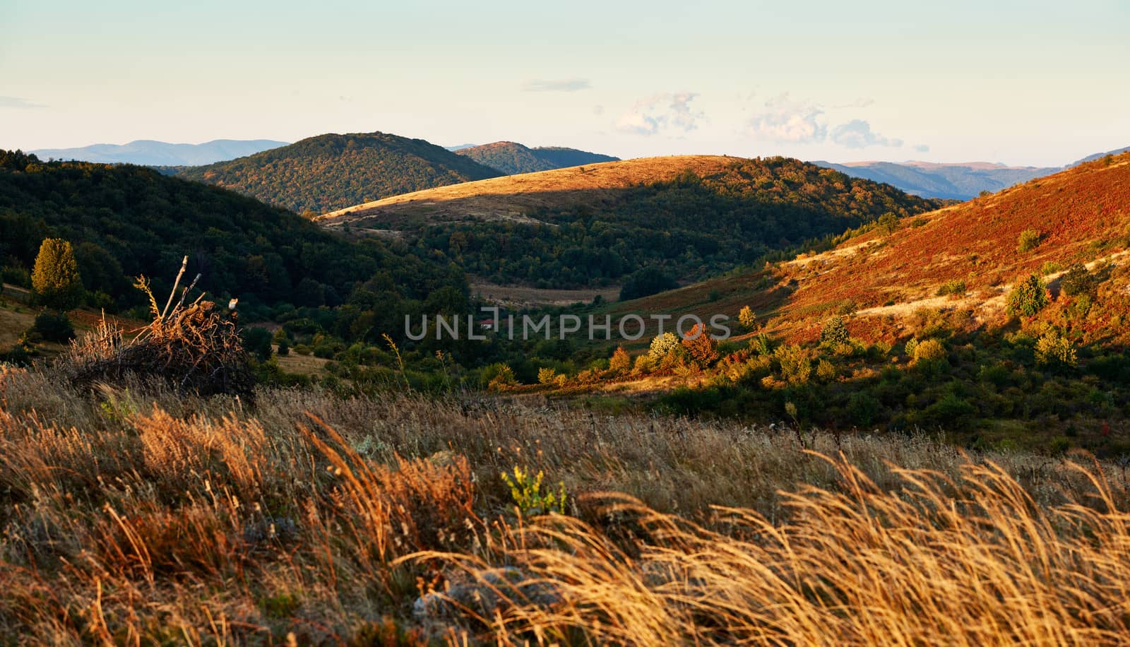 Mountain landscape from central Balkan mountains in Bulgaria