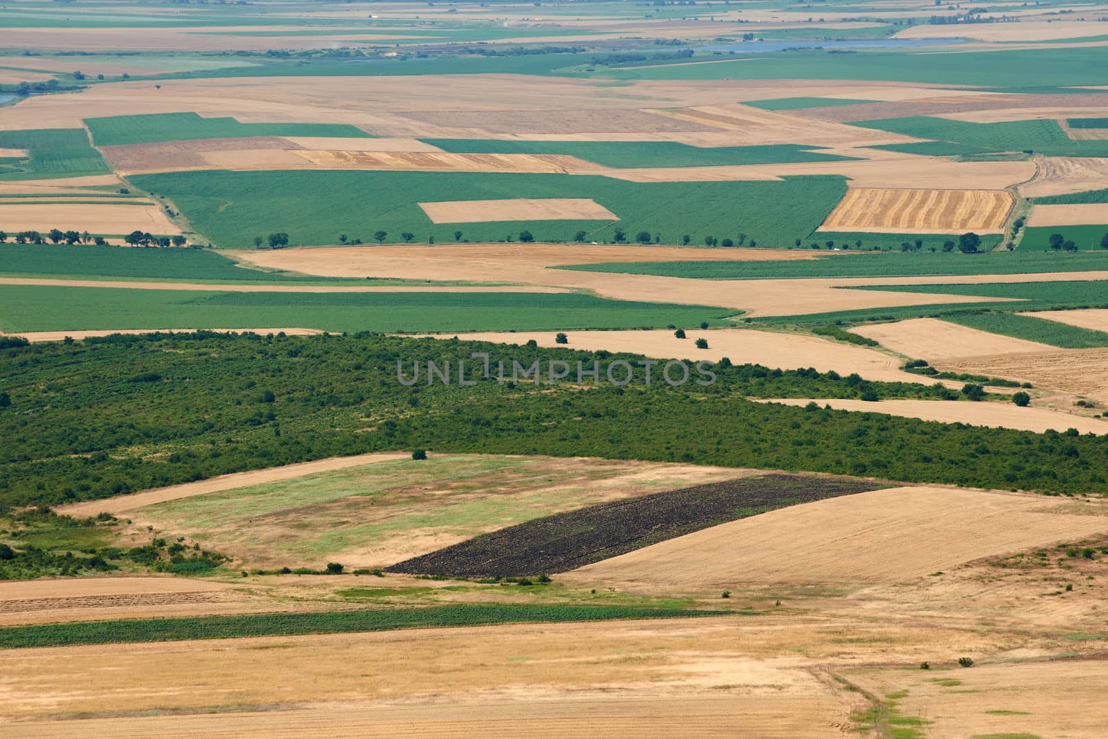 Summer landscape from the Thracian valley region, South Bulgaria, near the town of Yambol