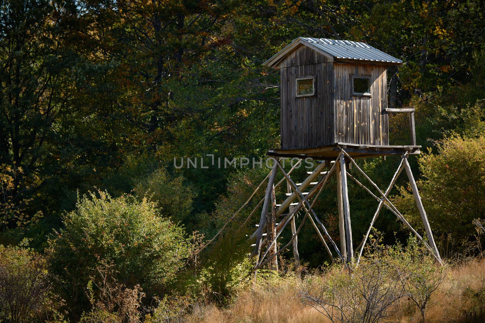 Shooting lodge in forest of ventral bulgaria