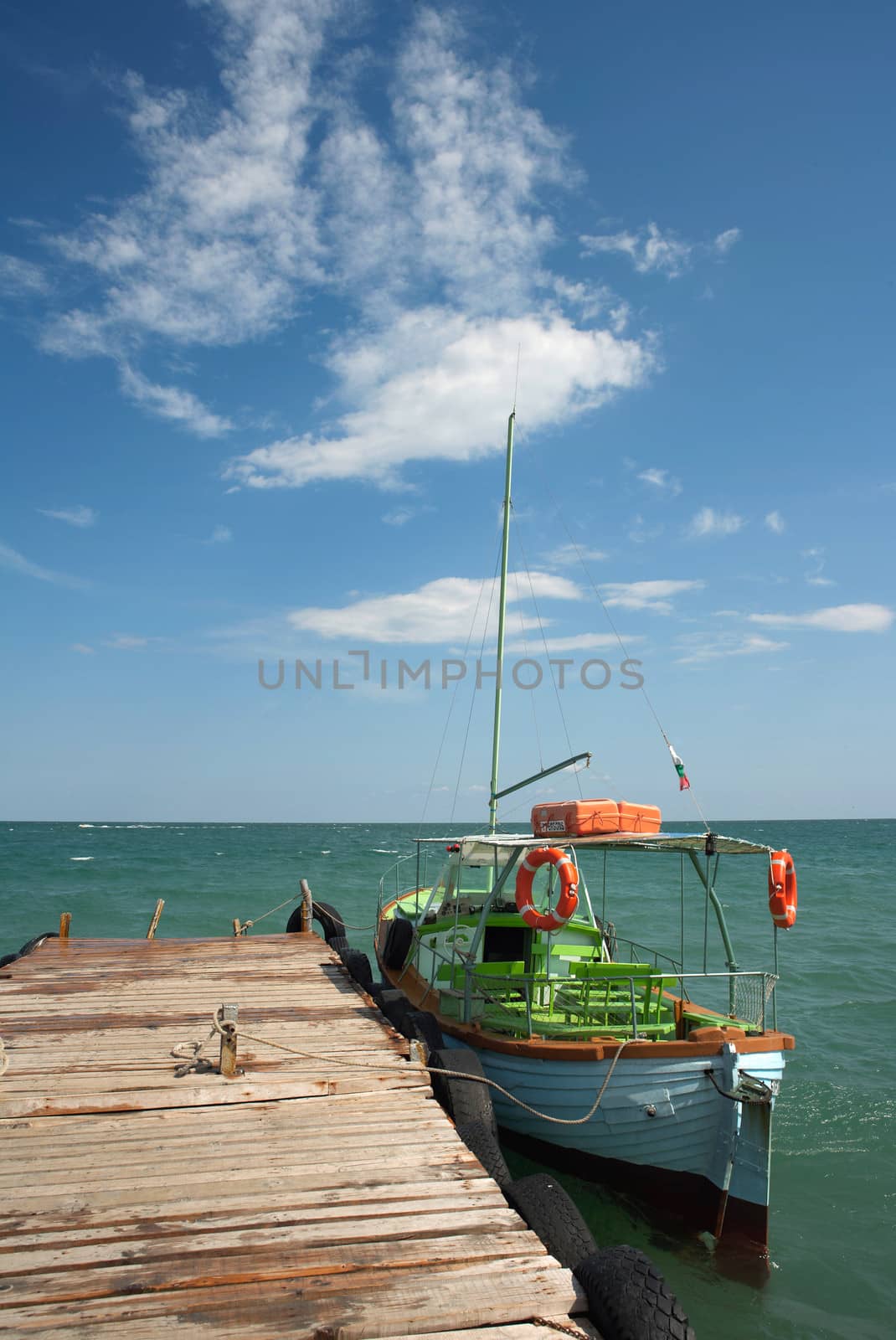 Boat at quay by ecobo