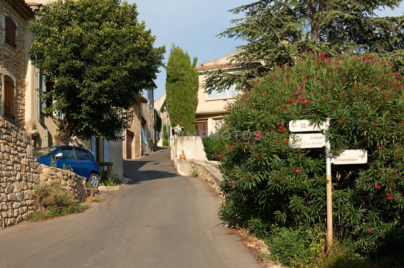 Street in village of Ansouis, French Provence, Luberon region