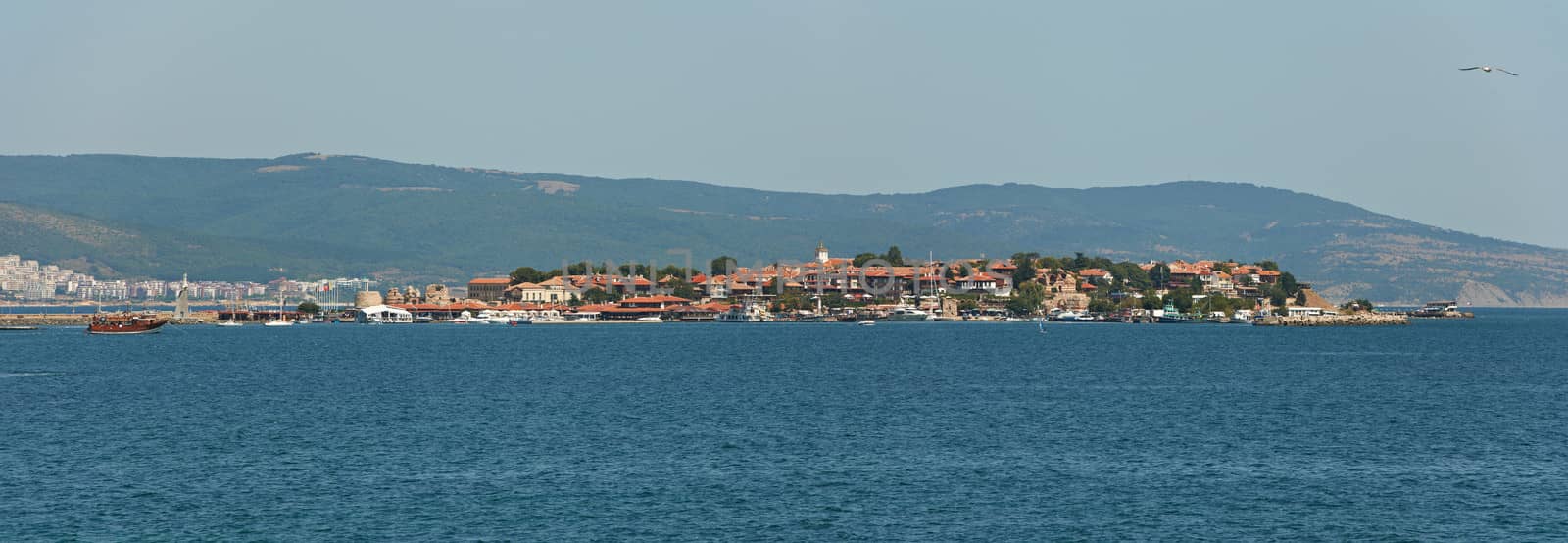 Panorama of the ancient Nessebar town in Bulgaria