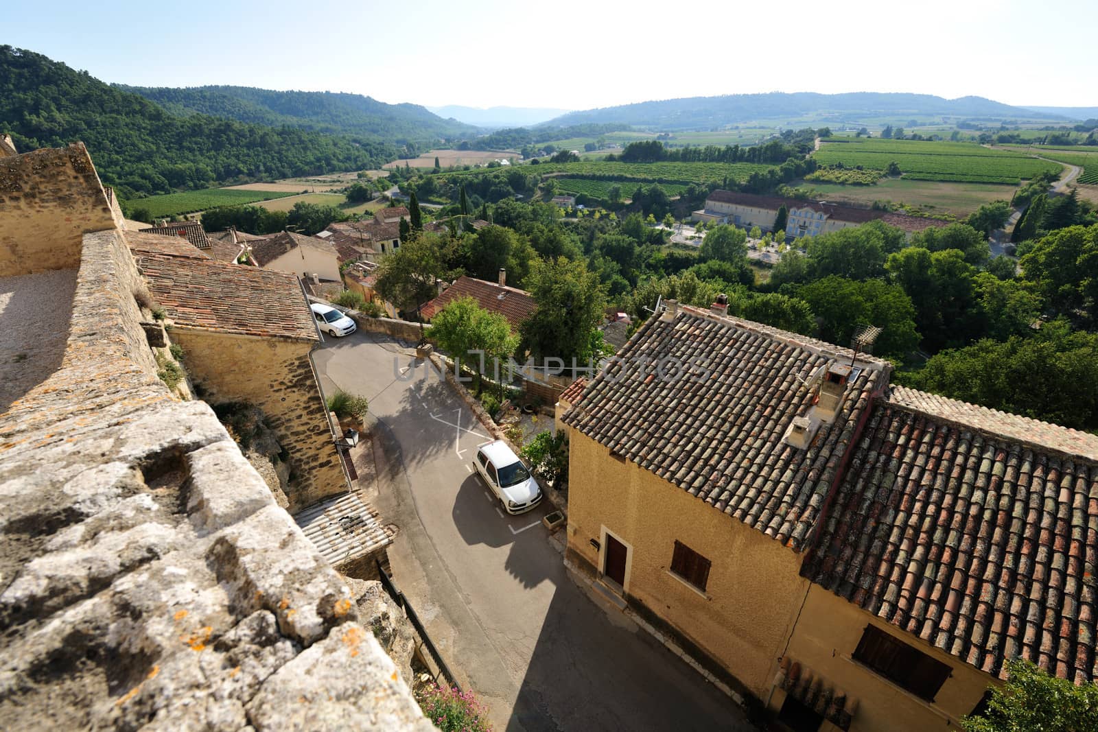 French provence landscape, view fron the Ansouis fortress