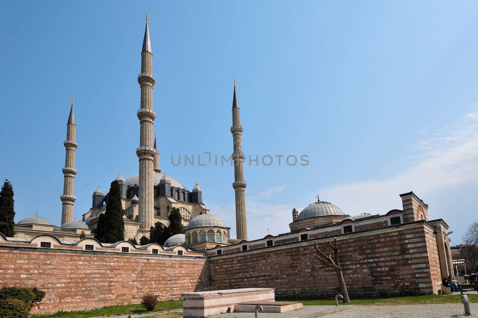 Exterior of Selimie mosque in Edirne, Turkey