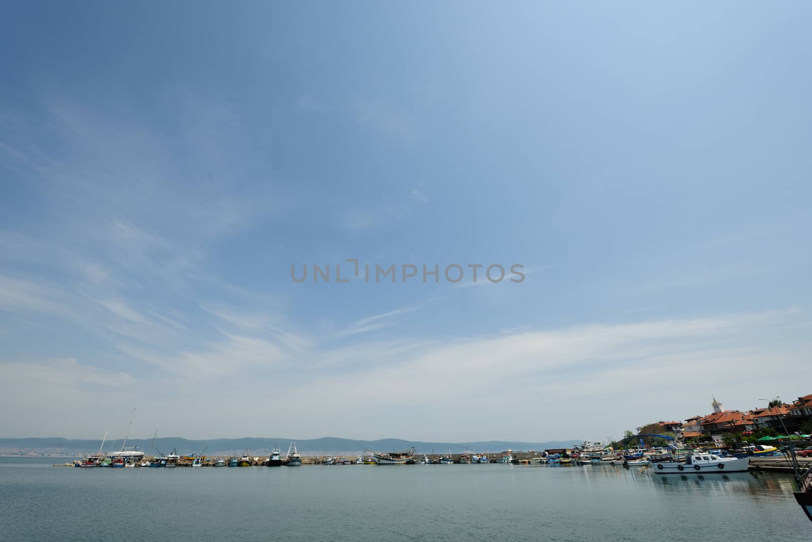 The north quay of ancient Nessebar town, Bulgaria