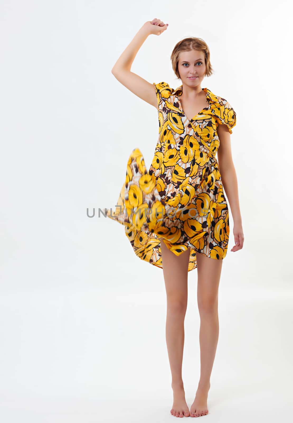 Girl in yellow dress by ecobo