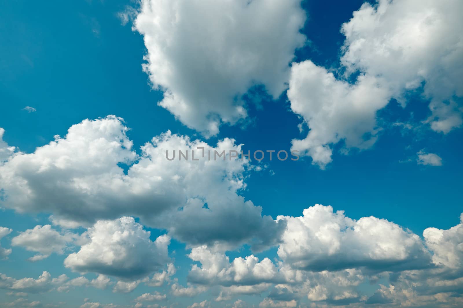 Beautiful clouds in deep blue sky