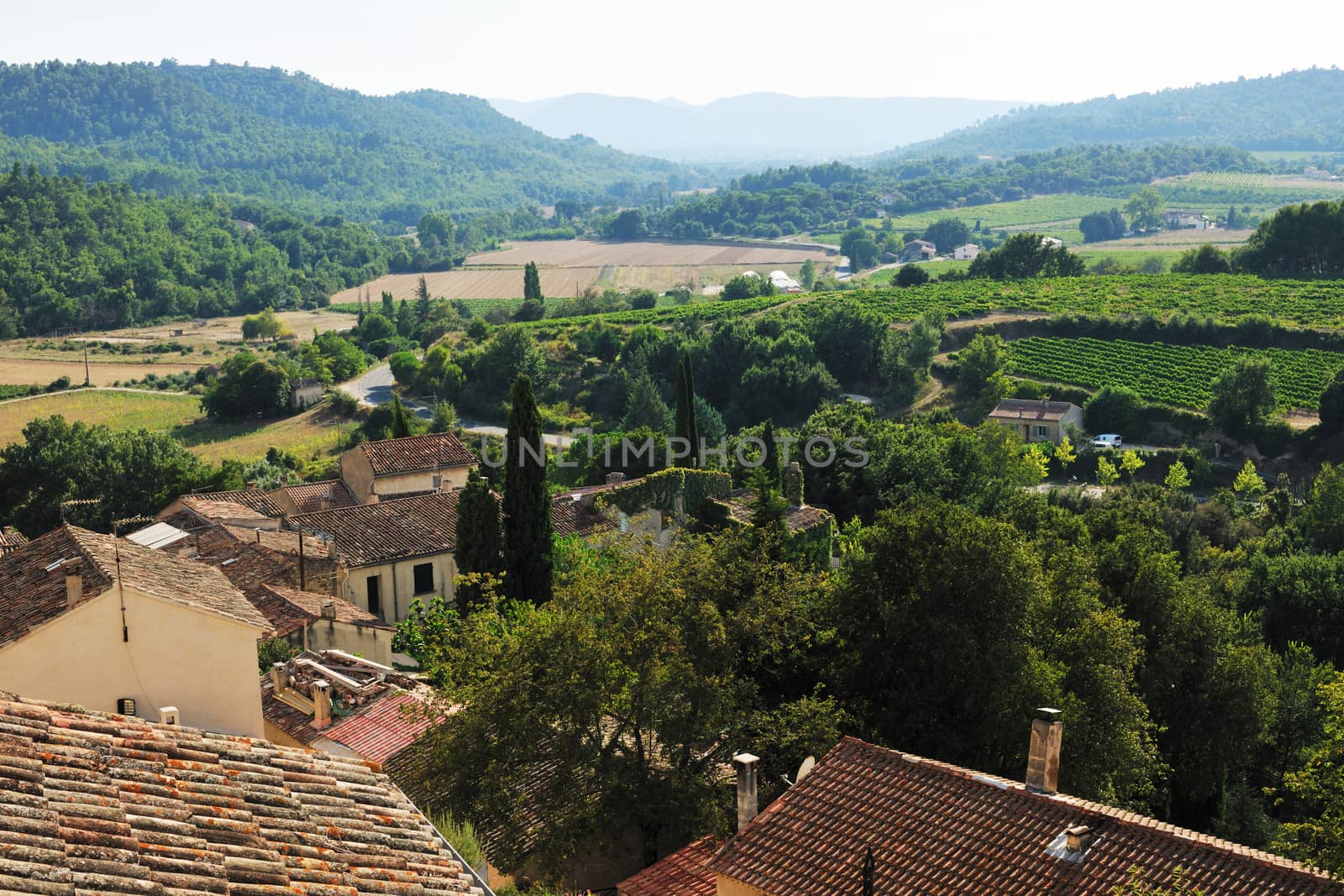 Rural landscape from French Provence in summer season