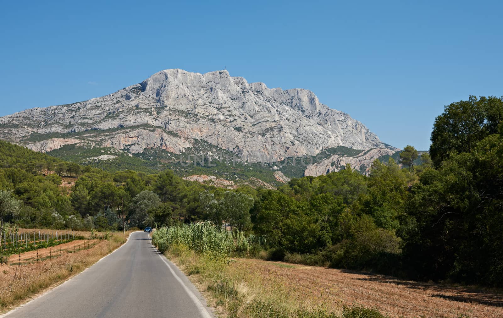 The big stone mountain near Aix en Provence, France