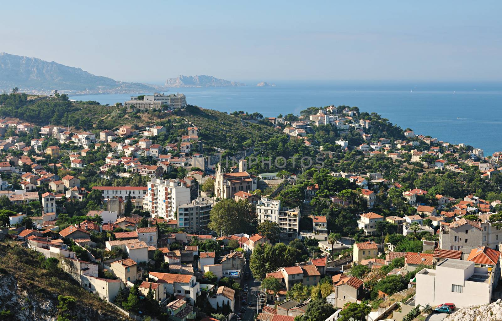 Houses in the old part of Marseille, France