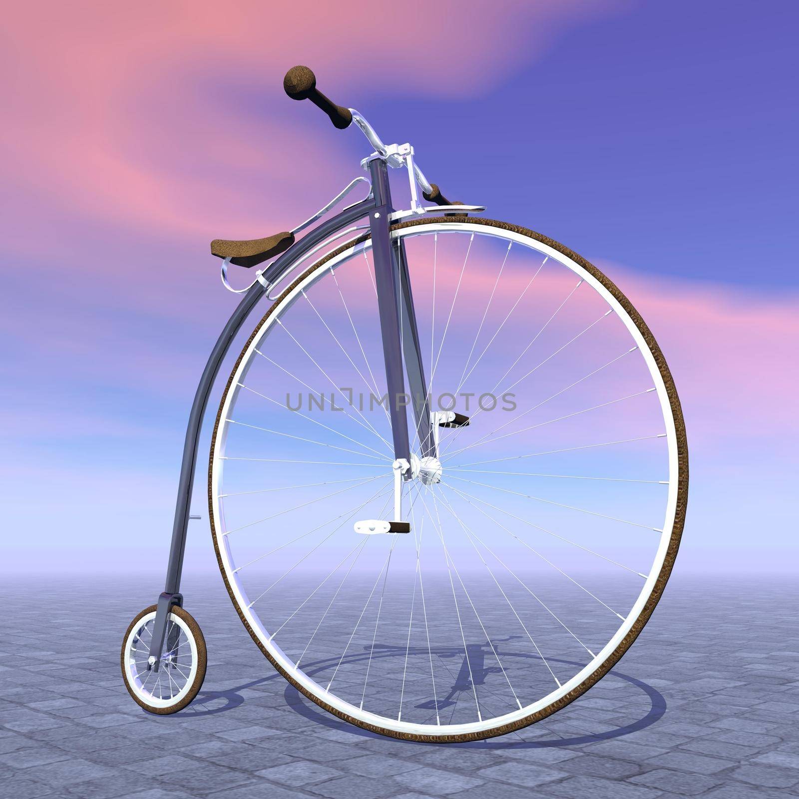 Penny farthing bicycle - 3D render by Elenaphotos21