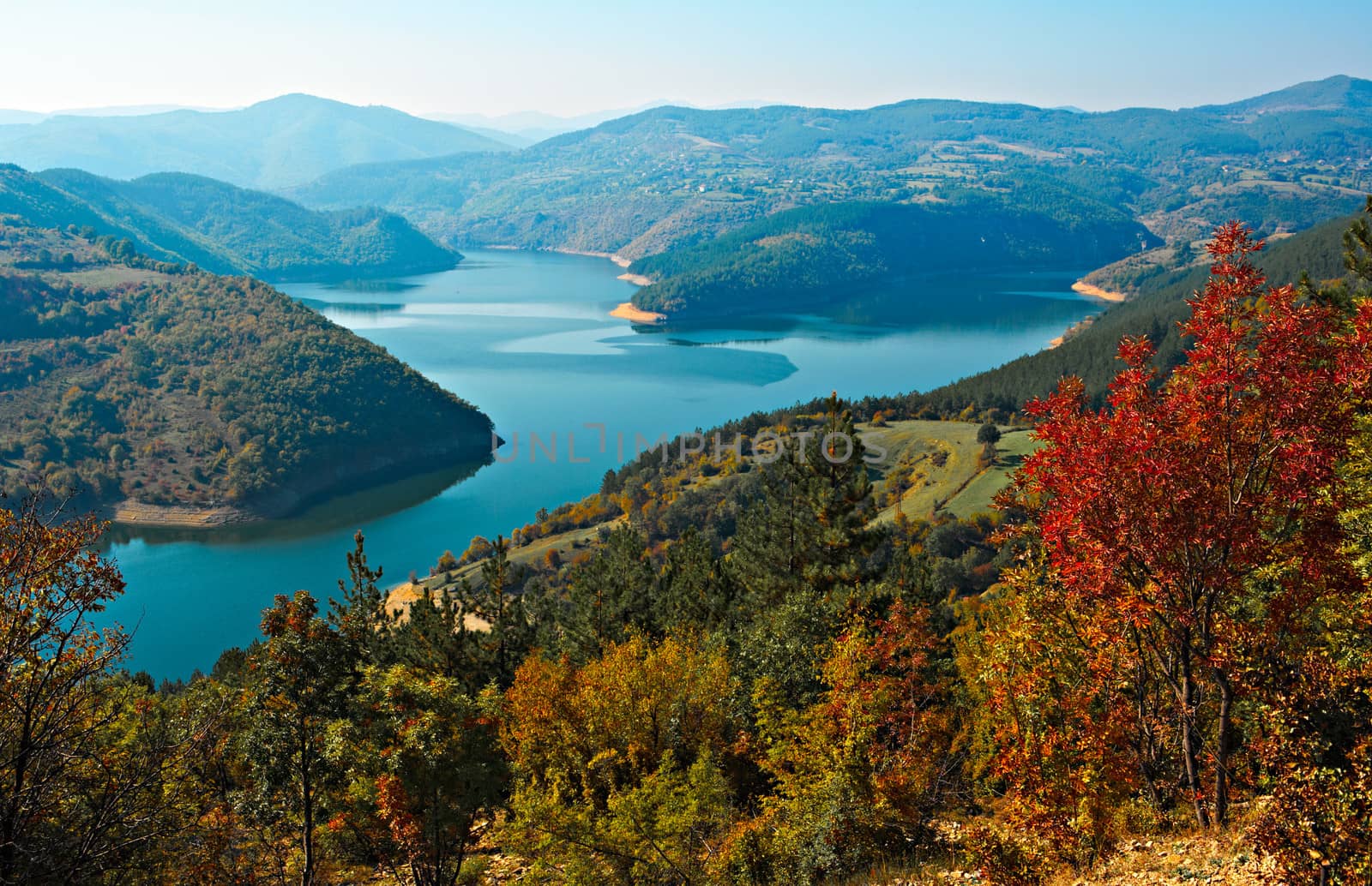 Kardzhali dam lake in autumn