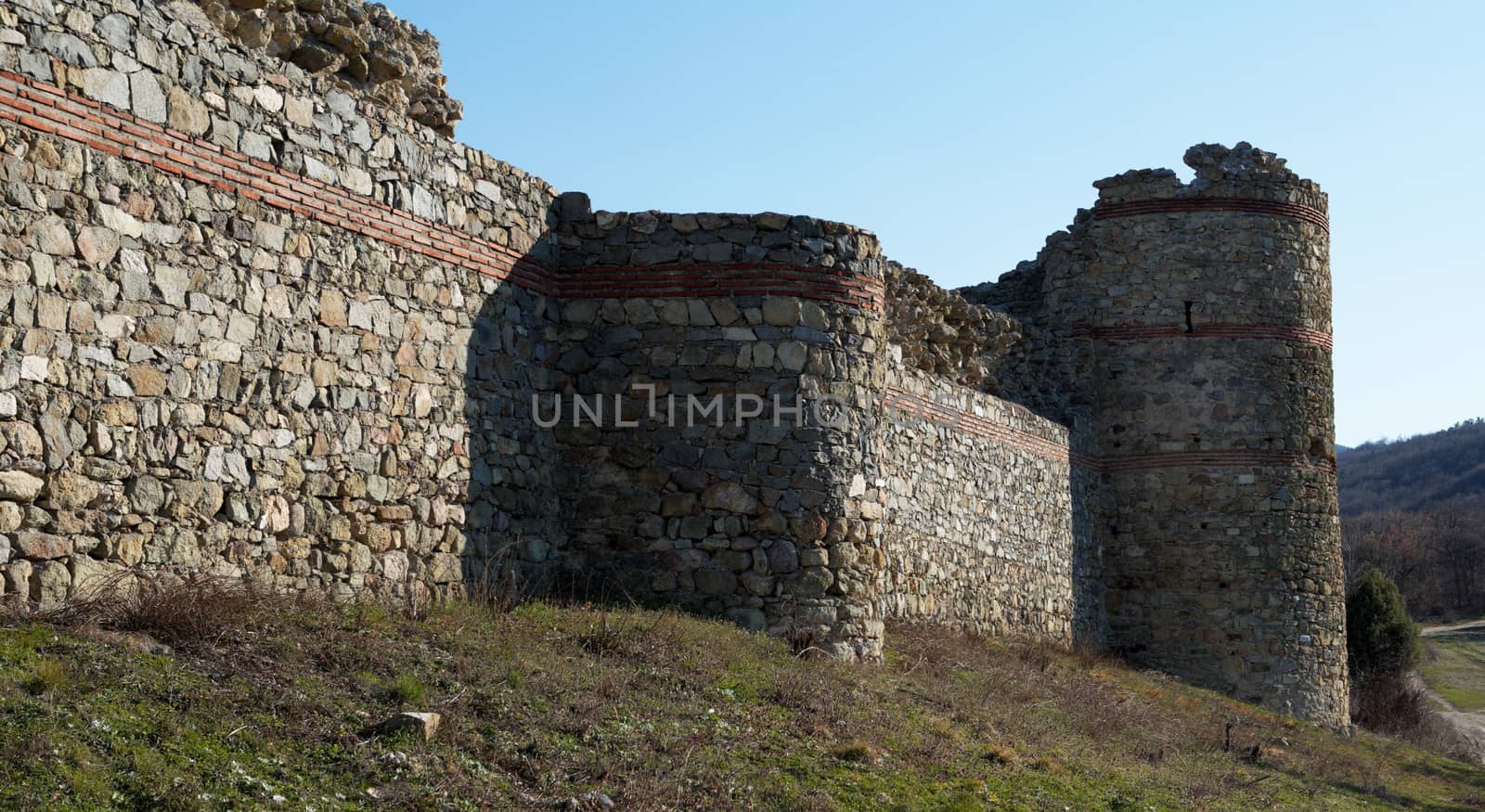 Northern wall of Mezzek fortress near Svilengrad, Bulgaria