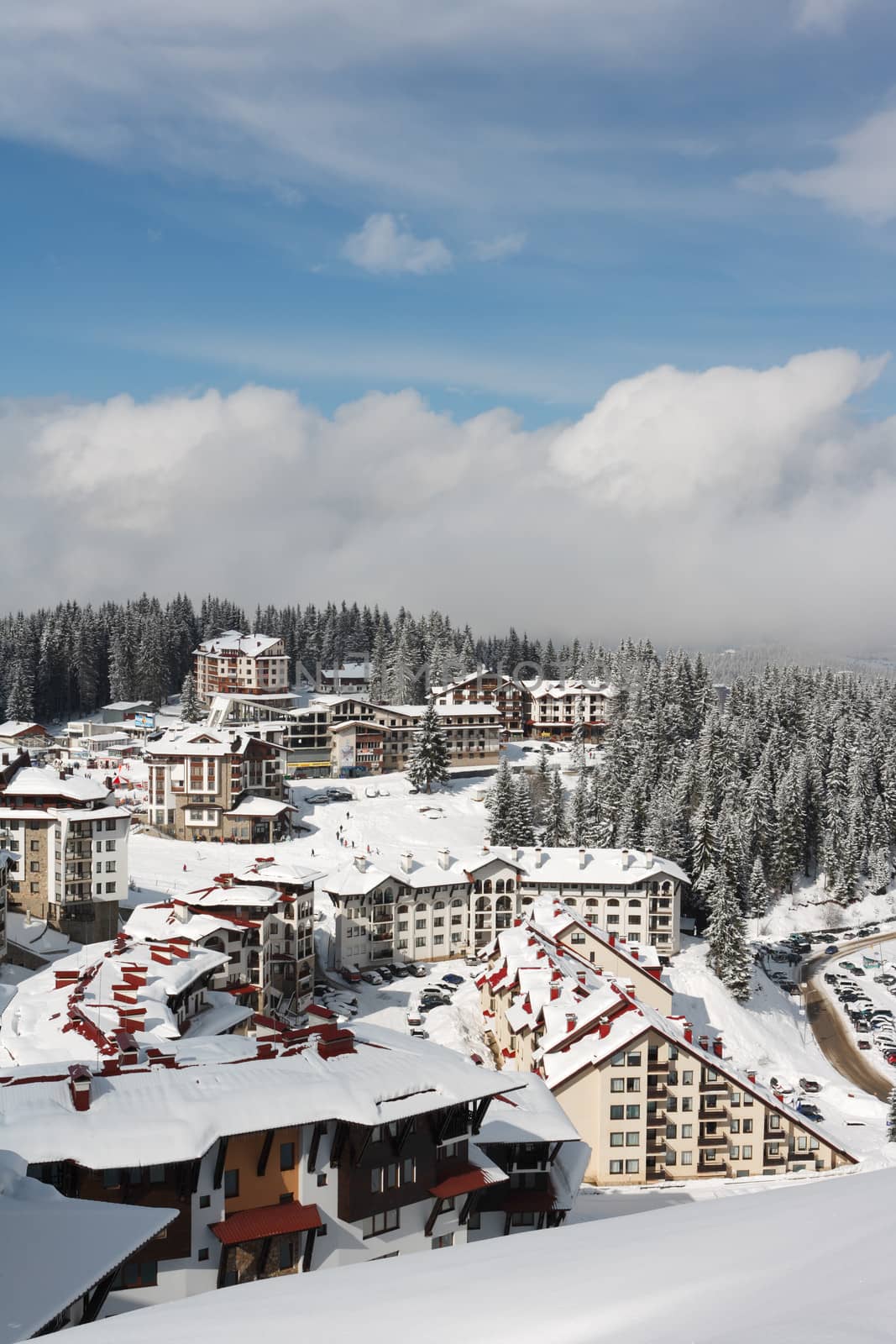 Pamporovo winter resort in Rodopi mountains, Bulgaria