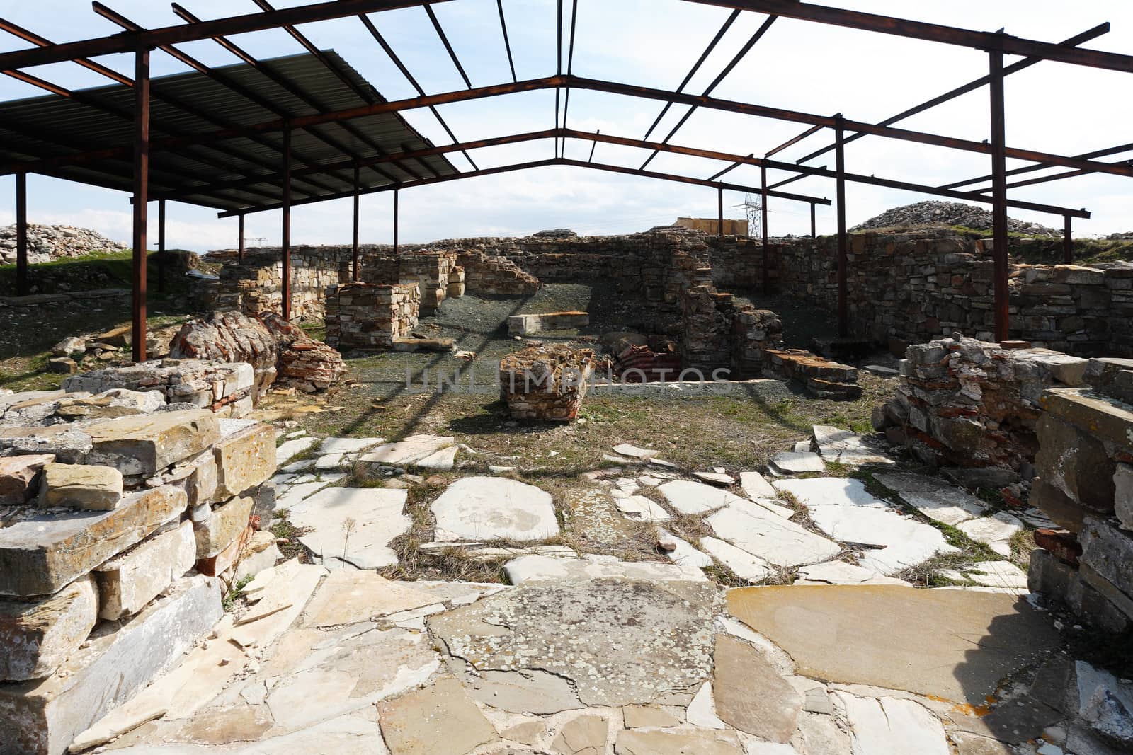 Remains of Markelly fortress near the town of Karnobat, Bulgaria