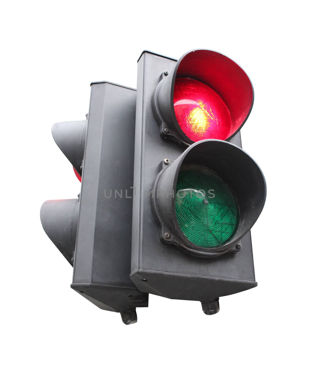 traffic lights isolated on the white background by alexmak