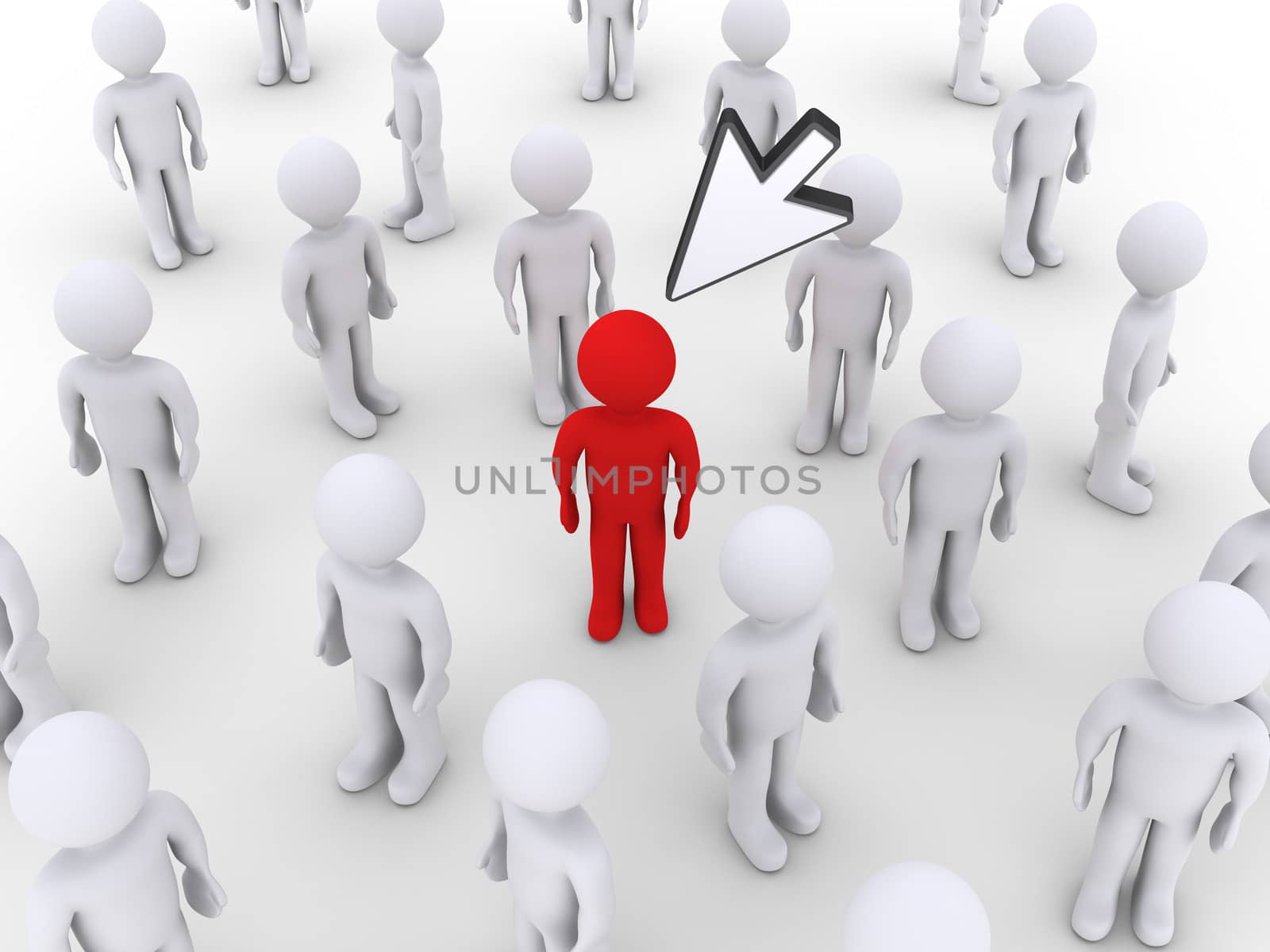 Person stands out by a mouse pointer by 6kor3dos
