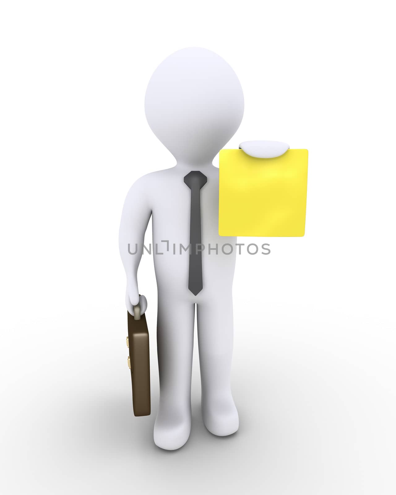 Businessman holding a small paper by 6kor3dos