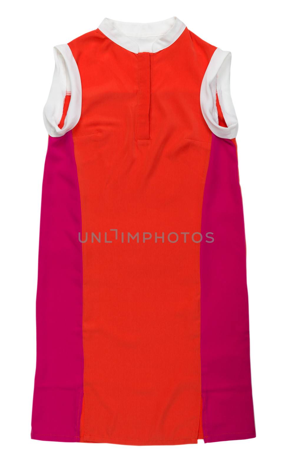 Orange with red color fashionable women's clothing. Isolate on white. See more