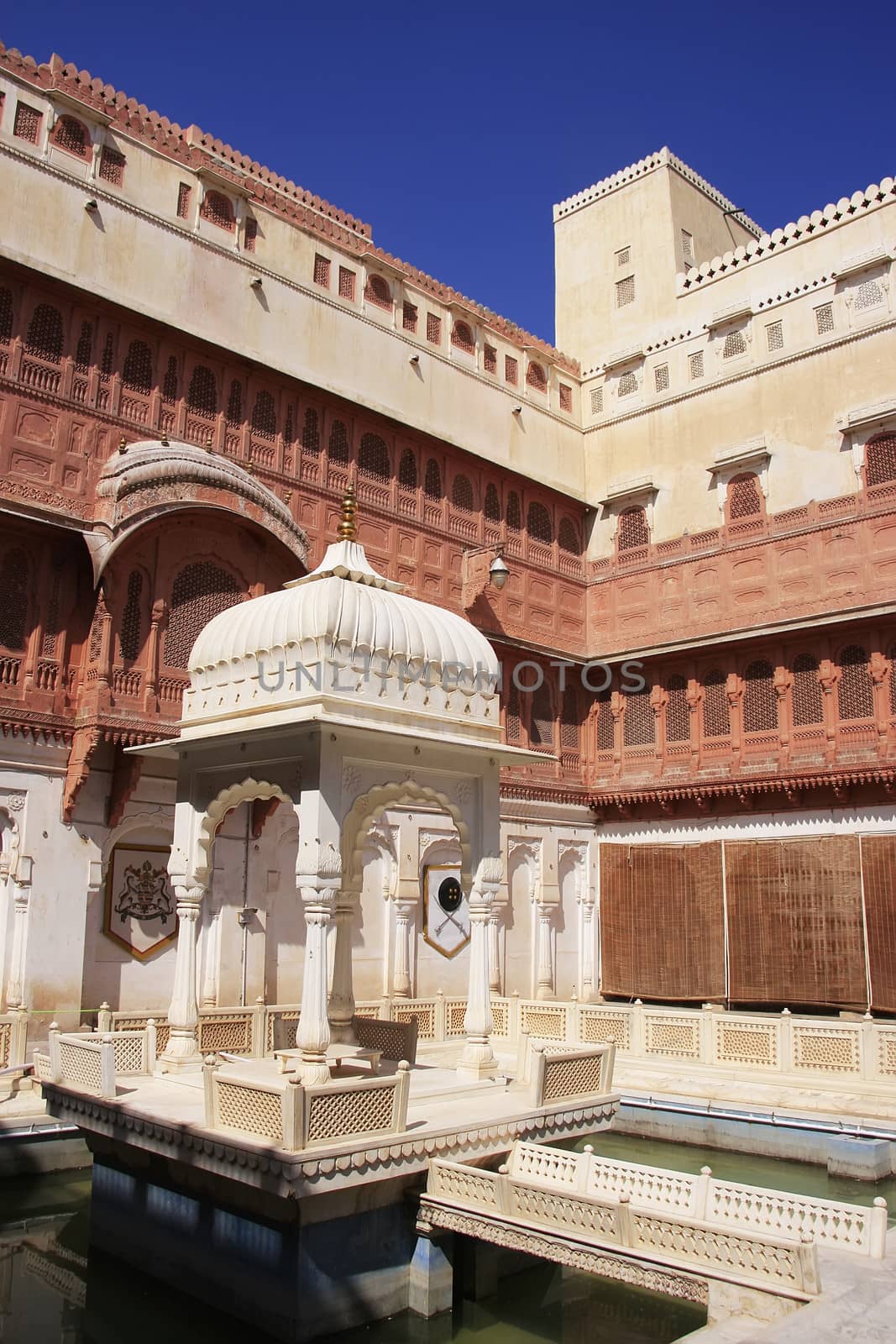 Main courtyard of Junagarh fort, Bikaner, Rajasthan, India