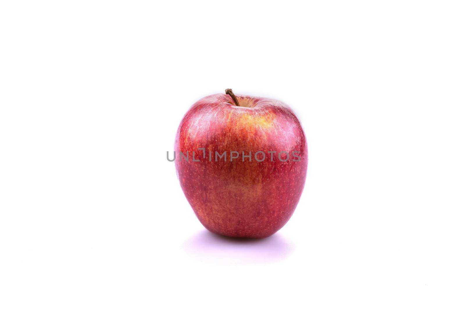 Fresh red apple on white background by sonyporto12