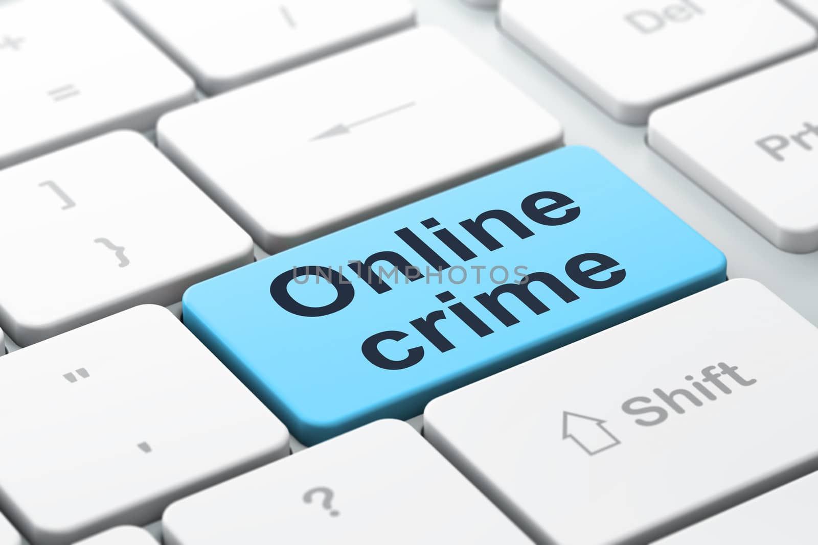 Privacy concept: Online Crime on computer keyboard background by maxkabakov